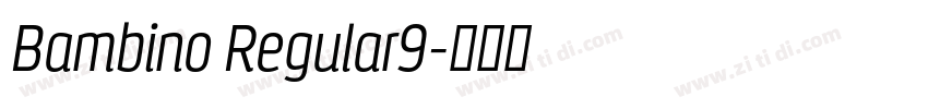 Bambino Regular9字体转换